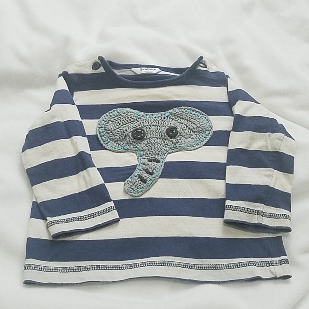 Baby boden boys elephant shirt 6-12 month